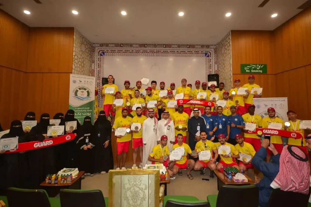 بحضور وتشريف من سعادة رئيس مجلس ادارة الاتحاد السعودي للإنقاذ والسلامة المائية  الأستاذ أحمد بن سعود الشمري